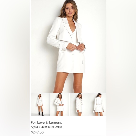 For love and lemons Alysa mini blazer dress XS REVOLVE - Picture 4 of 7